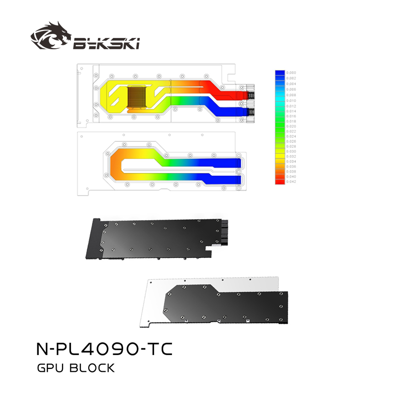 Rtx 4090 Water Block - Bykski N-PL4090-TC GPU 액티브 백플레이트 블록