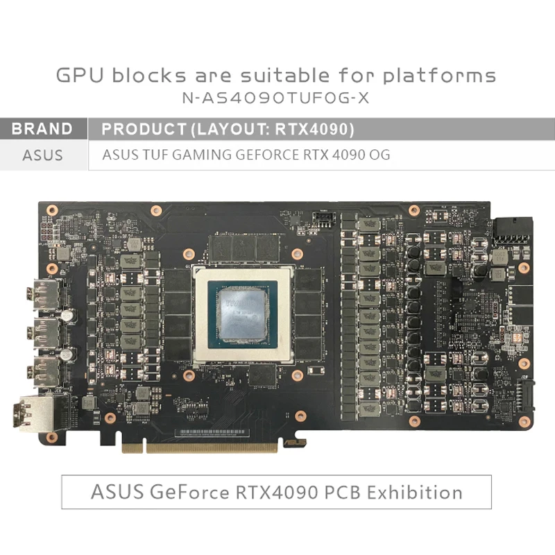 Bykski GPU 블록 ASUS TUF 게이밍 지포스 - Rtx 4090 Water Block 리뷰 및 가격