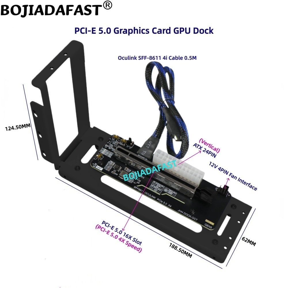 PCI-E 5.0 X4 OCuLink 외장 그래픽 카드 - Pcie 5.0 Gpu Riser Cable 리뷰 및 가격