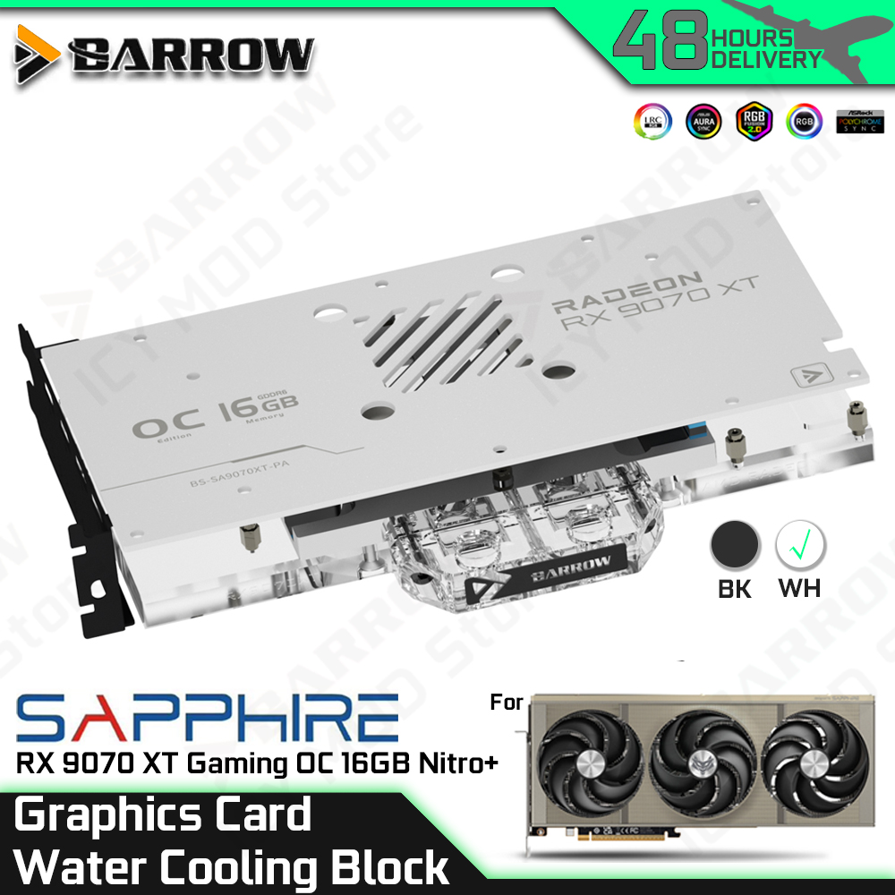 바로우 그래픽 카드 워터 쿨링 블록 SAPPHIRE R - Rx 9070 16Gb 리뷰 및 가격