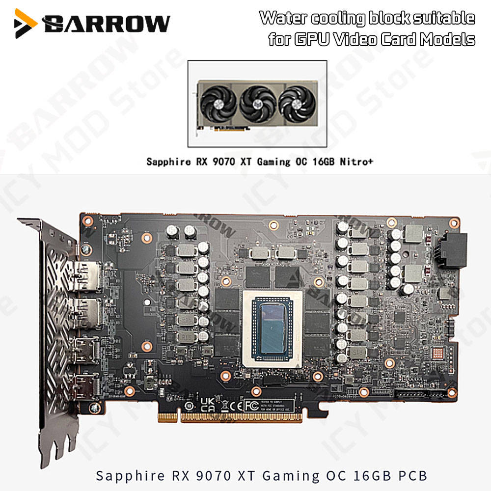 바로우 그래픽 카드 워터 쿨링 블록 SAPPHIRE R - Rx 9070 16Gb 리뷰 및 가격