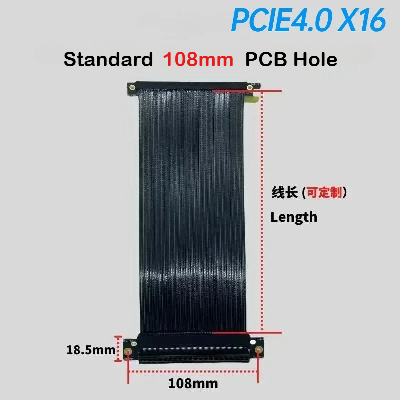 은도금 싱글 리버스 16x 그래픽 카드 연장 케이블 P - Itx Gpu Riser Pcie 4.0 16X 리뷰 및 가격