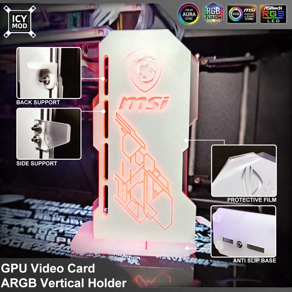 맞춤형 비디오 카드 브래킷, ARGB 수직 MOD GP - Desktop Gaming Gpu 32Gb 리뷰 및 가격
